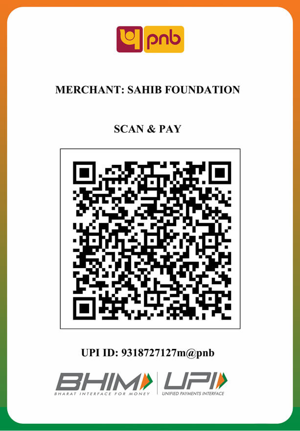 Sahib Foundation donation QR code